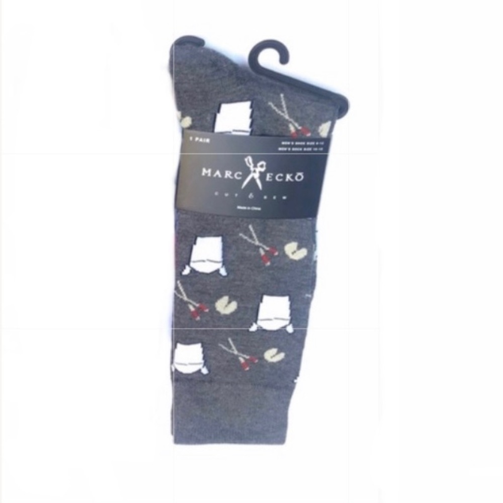 Novelty fun socks - Chinese take out - gray